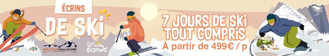 Illustration promotionnel pour une semaine de ski tout compris à Pelvoux-Vallouise